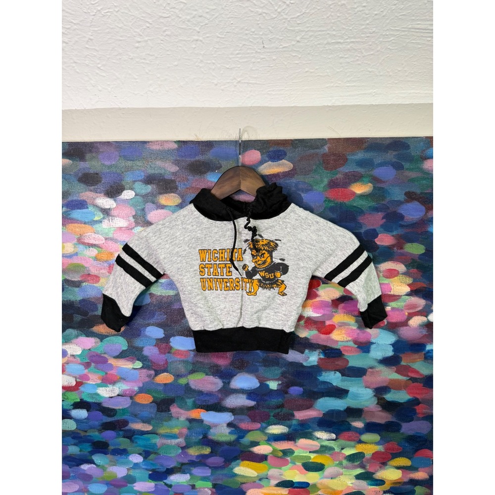 Vintage 80s Wichita State University 2T Toddler Hoodie sweatshirt